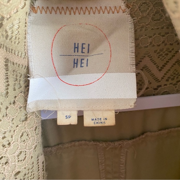 Anthropologie Hei Hei Tan Lace Anorak Small - Picture 3 of 16